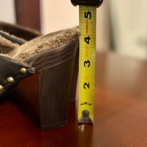 Muk Luks Kameryn Faux Fur Lined Knit Gray Mules Clogs Women 7 - Picture 12 of 12